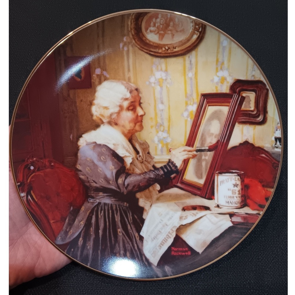 Norman Rockwell Grandma's Love Collector Plate 1988 Knowles Golden Moments 2933N